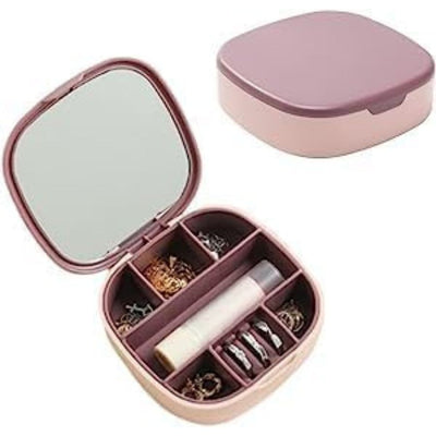 Travel Jewelry Box with Mirror