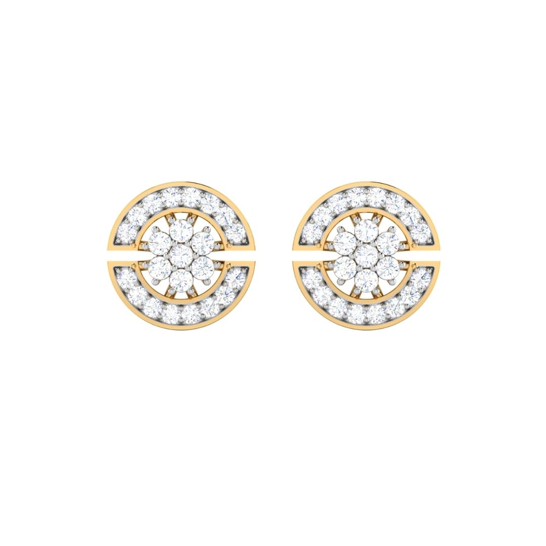 Moon studded earrings
