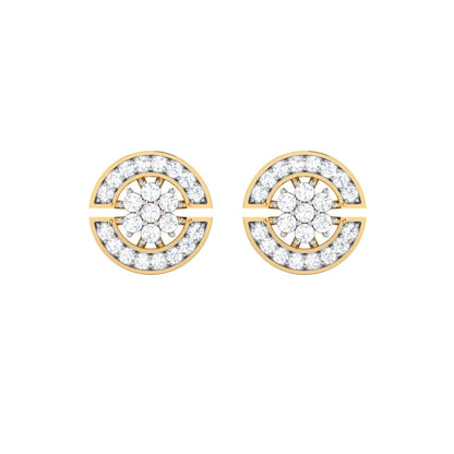 Moon studded earrings