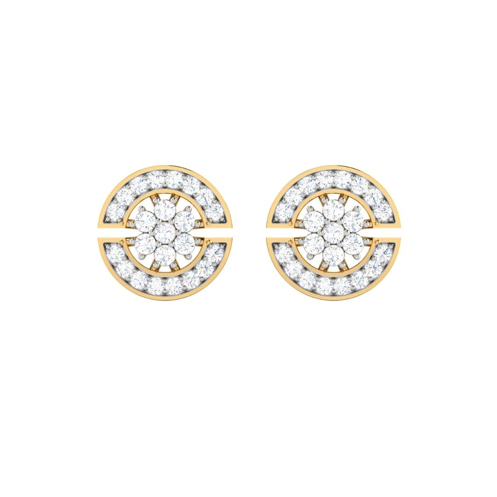 Moon studded earrings