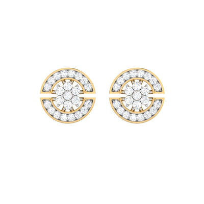 Moon studded earrings