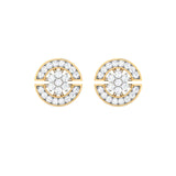 Moon studded earrings