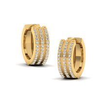 Load image into Gallery viewer, Trinity Diamond sparkle hoop bali earrings for her