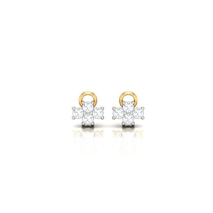 Dainty Floral Sterling Silver Earrings for Women