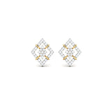 Diamond Shape Sparkling Sterling Silver Earrings for Women
