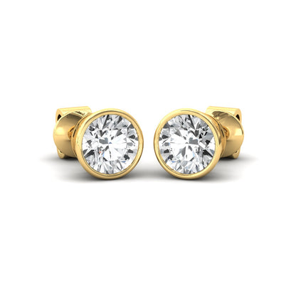Infinity Glow 1ct Besel Stud earrings for her