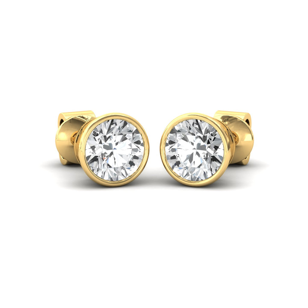Infinity Glow 1ct Besel Stud earrings for her