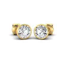 Load image into Gallery viewer, Infinity Glow 1ct Besel Stud earrings for her