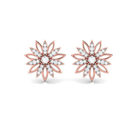 Radiant Bloom Sterling Silver Earrings for Women