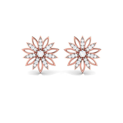 Radiant Bloom Sterling Silver Earrings for Women