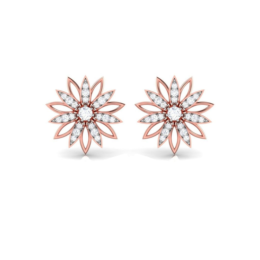 Radiant Bloom Sterling Silver Earrings for Women