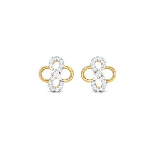 Infinity Floral Rose Gold Sterling Silver Earrings for Women
