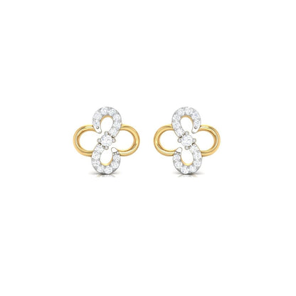 Infinity Floral Rose Gold Sterling Silver Earrings for Women