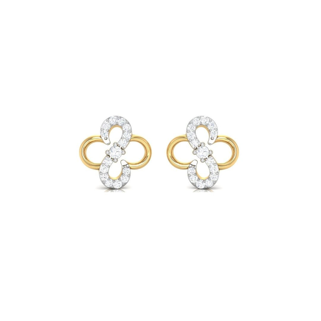 Infinity Floral Rose Gold Sterling Silver Earrings for Women