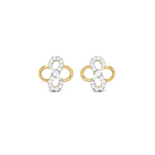 Load image into Gallery viewer, Infinity Floral Rose Gold Sterling Silver Earrings for Women