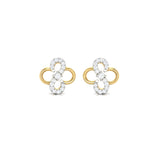 Infinity Floral Rose Gold Sterling Silver Earrings for Women
