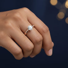 Load image into Gallery viewer, Elaroin 1ct Solitaire Moissanite Diamond Ring for her