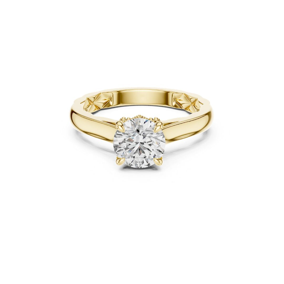 Elaroin 1ct Solitaire Moissanite Diamond Ring for her