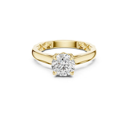 Elaroin 1ct Solitaire Moissanite Diamond Ring for her