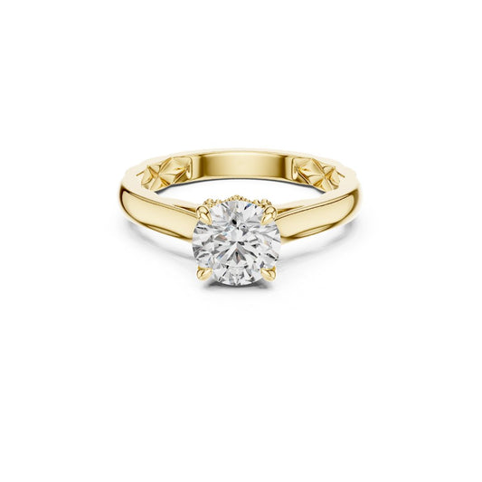 Elaroin 1ct Solitaire Moissanite Diamond Ring for her