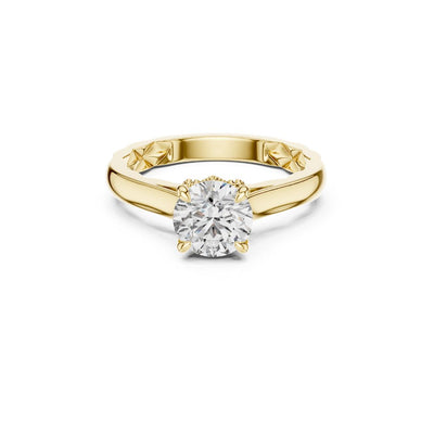 Elaroin 1ct Solitaire Moissanite Diamond Ring for her