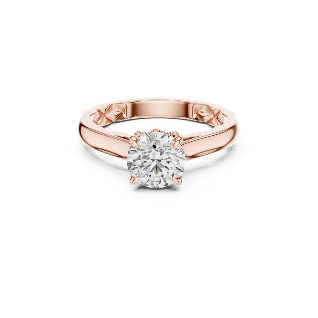 Elaroin 1ct Solitaire Moissanite Diamond Ring for her
