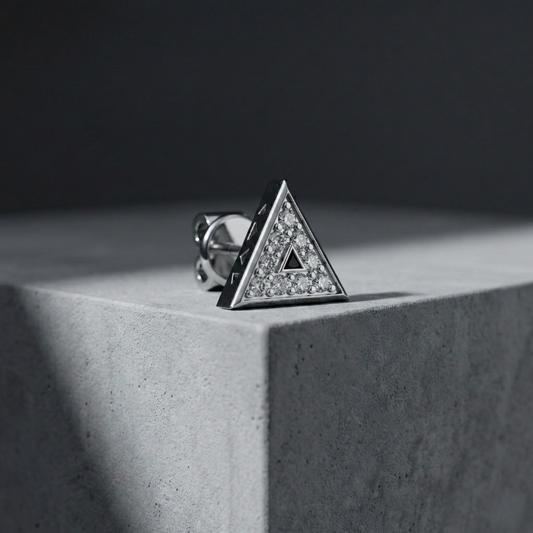 Orion Ear Silver Stud For Men (1 PC ONLY)