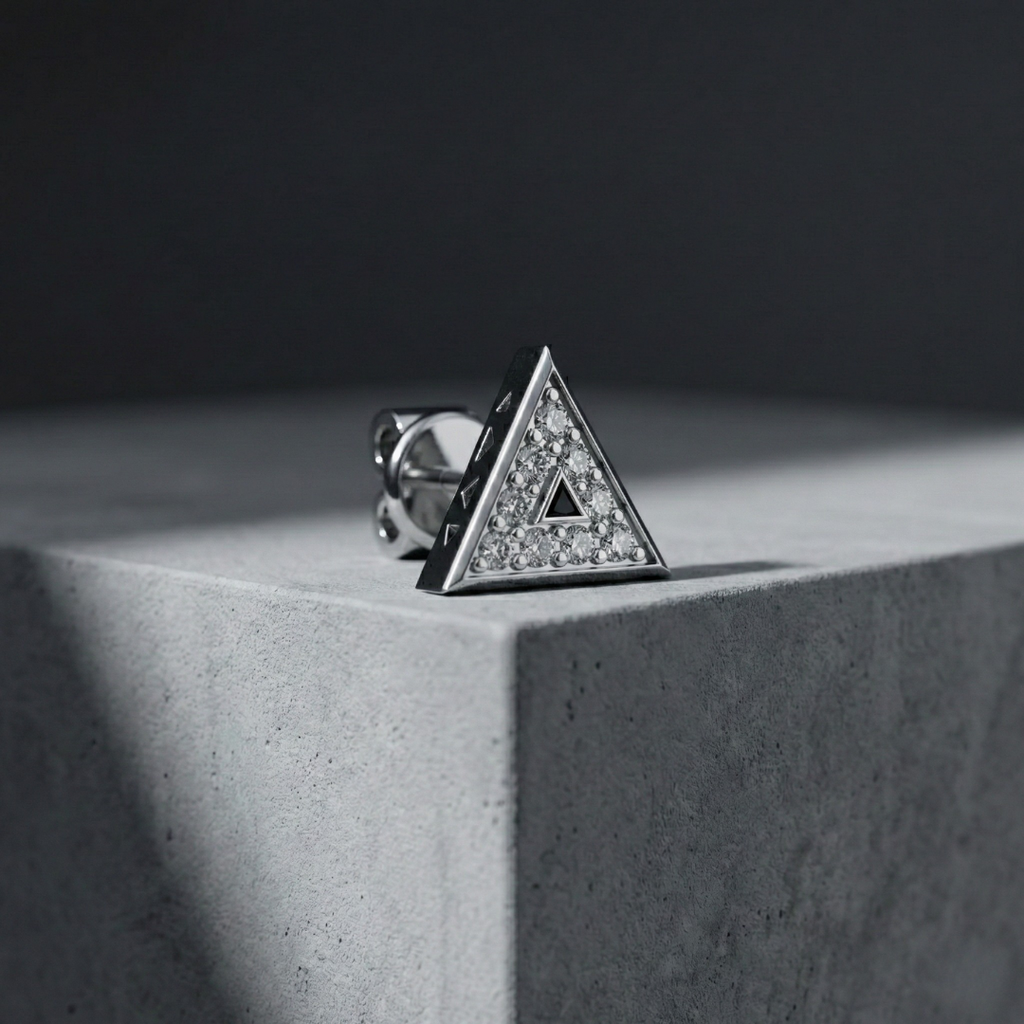 Orion Ear Silver Stud For Men (1 PC ONLY)