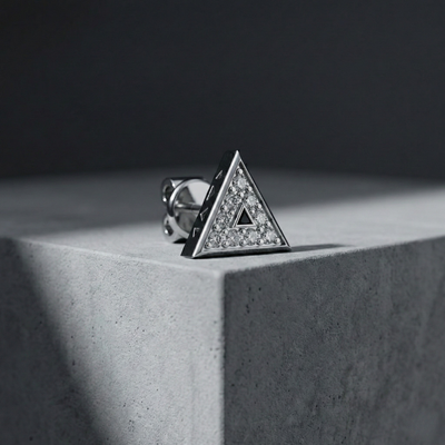 Orion Ear Silver Stud For Men (1 PC ONLY)