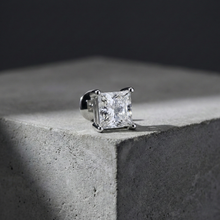 Load image into Gallery viewer, Princess Solitaire Silver Stud for Men (1 PC ONLY)
