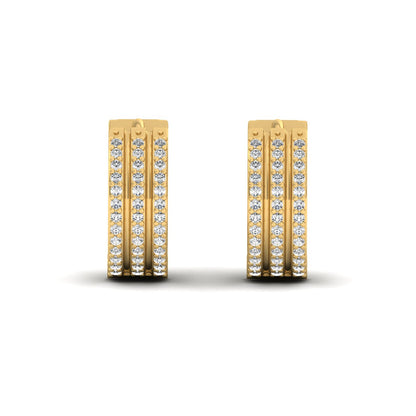 Trinity Diamond sparkle hoop bali earrings for her