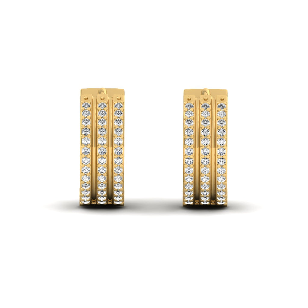 Trinity Diamond sparkle hoop bali earrings for her