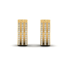 Load image into Gallery viewer, Trinity Diamond sparkle hoop bali earrings for her
