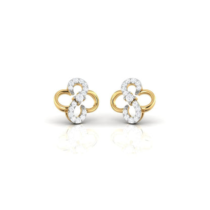 Infinity Floral Rose Gold Sterling Silver Earrings for Women
