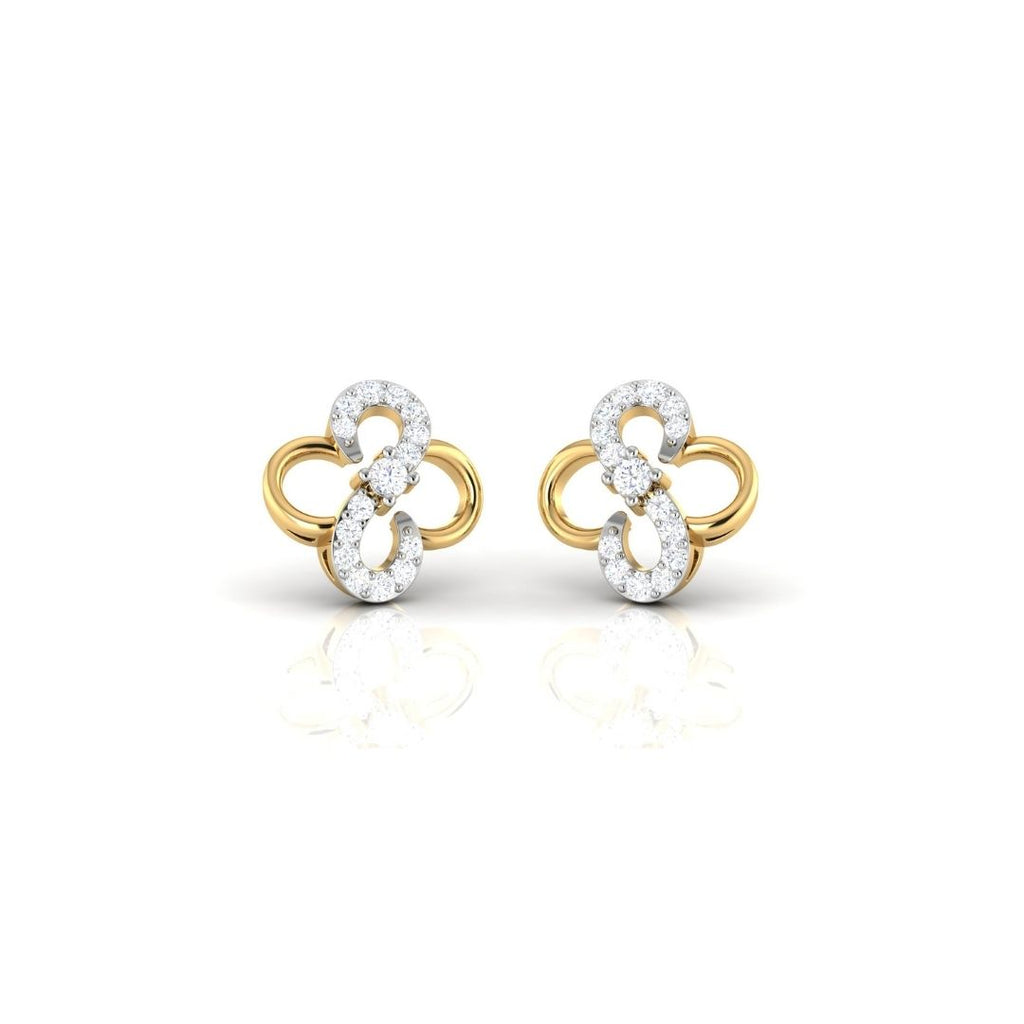 Infinity Floral Rose Gold Sterling Silver Earrings for Women