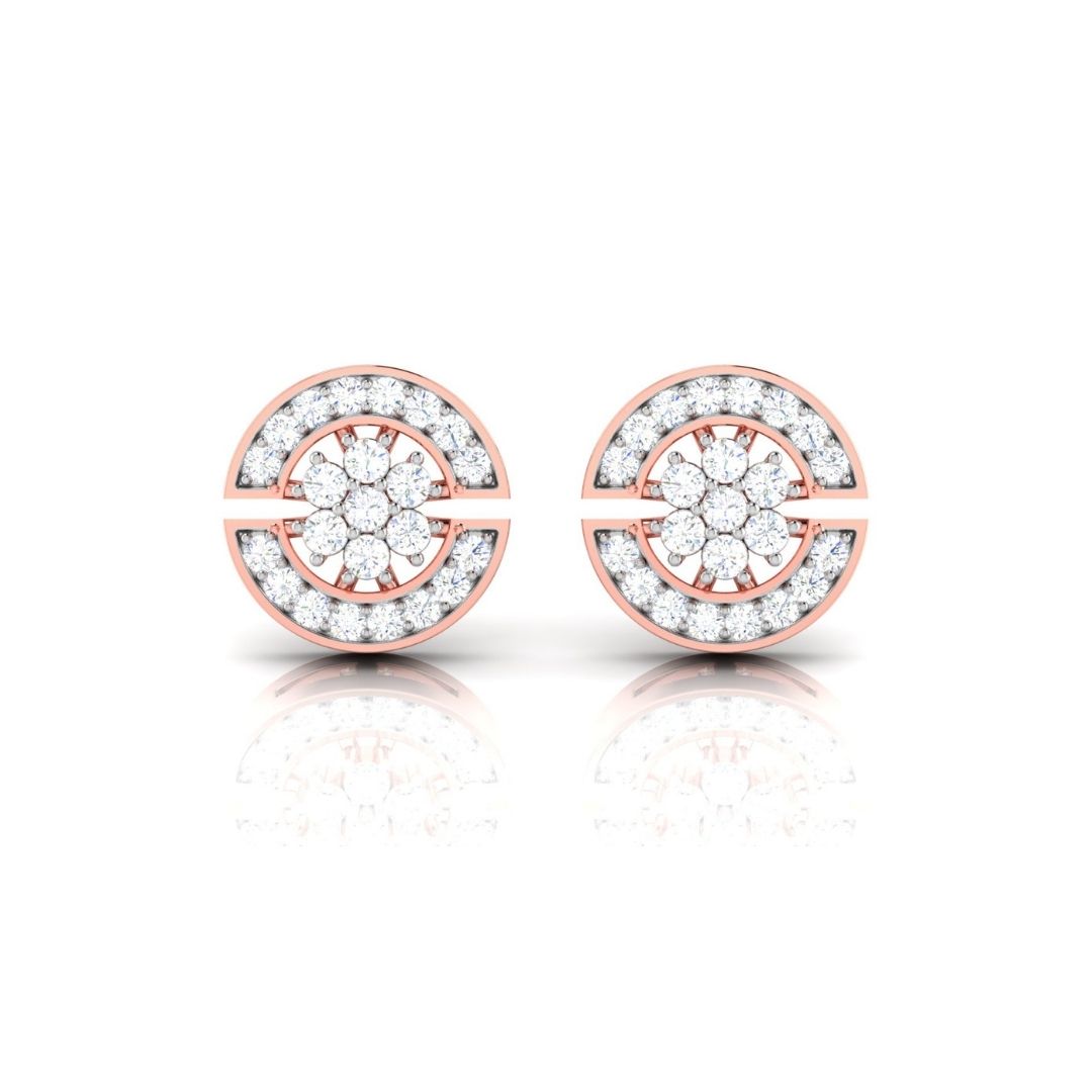Moon studded earrings