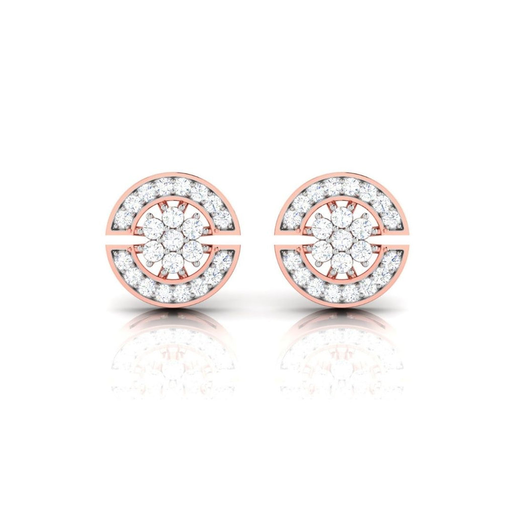 Moon studded earrings