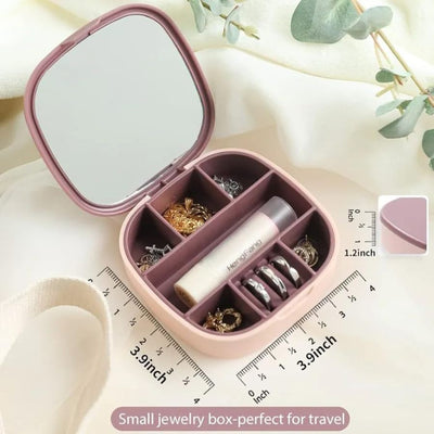Travel Jewelry Box with Mirror