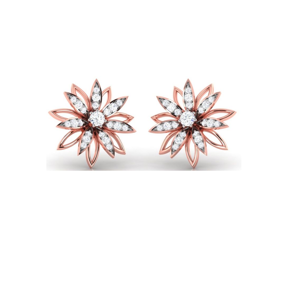Radiant Bloom Sterling Silver Earrings for Women