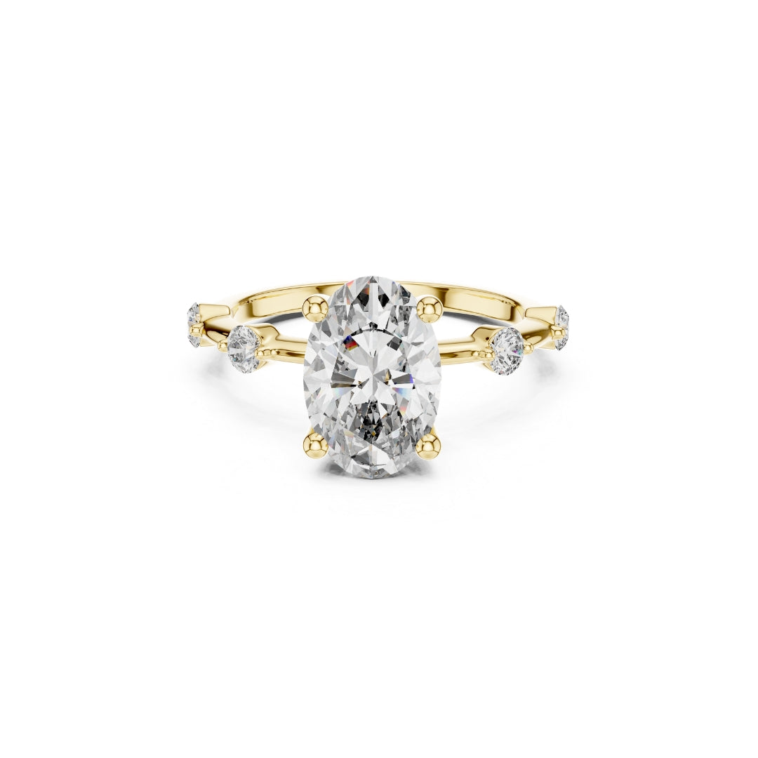 2 CARAT OVAL RING IN STERING SILVER