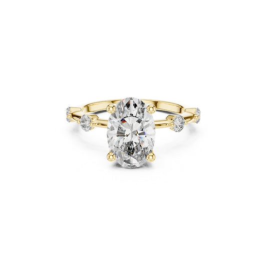 2 CARAT OVAL RING IN STERING SILVER
