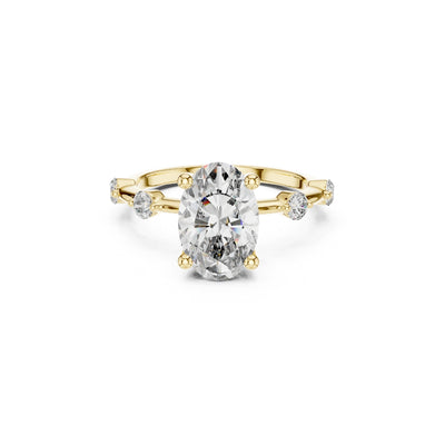 2 CARAT OVAL RING IN STERING SILVER