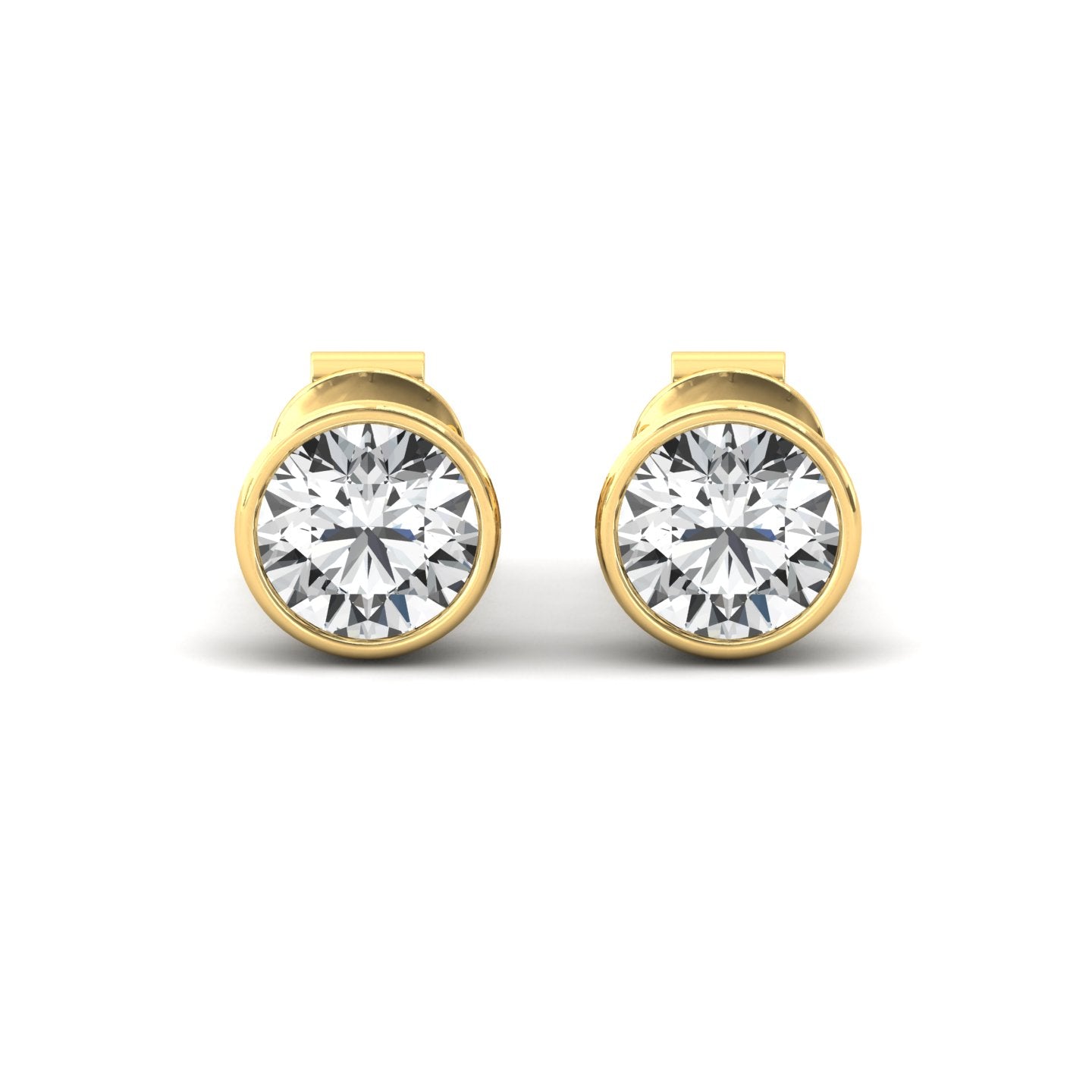 Infinity Glow 1ct Besel Stud earrings for her
