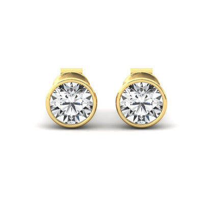 Infinity Glow 1ct Besel Stud earrings for her