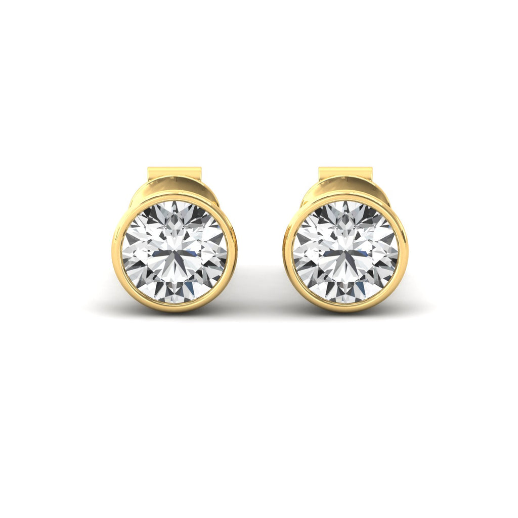 Infinity Glow 1ct Besel Stud earrings for her