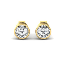 Load image into Gallery viewer, Infinity Glow 1ct Besel Stud earrings for her