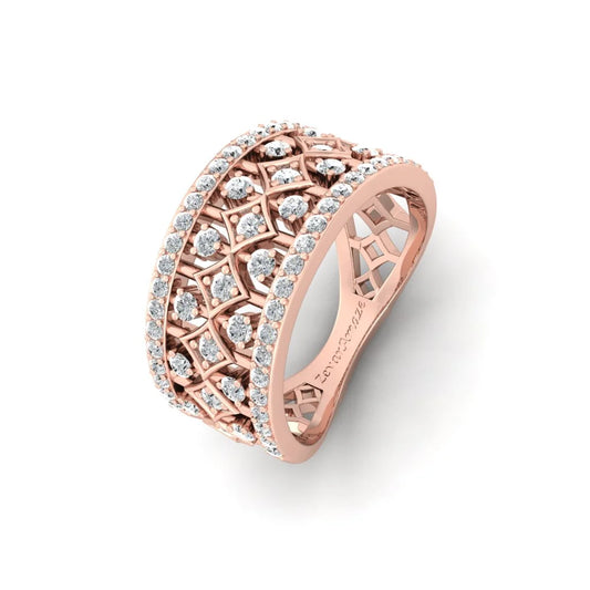 Sterling Silver Moissanite Diamond Band