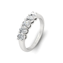 Load image into Gallery viewer, Moissanite Oval Diamond Sterling Silver Band