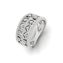 Load image into Gallery viewer, Sterling Silver Moissanite Diamond Band