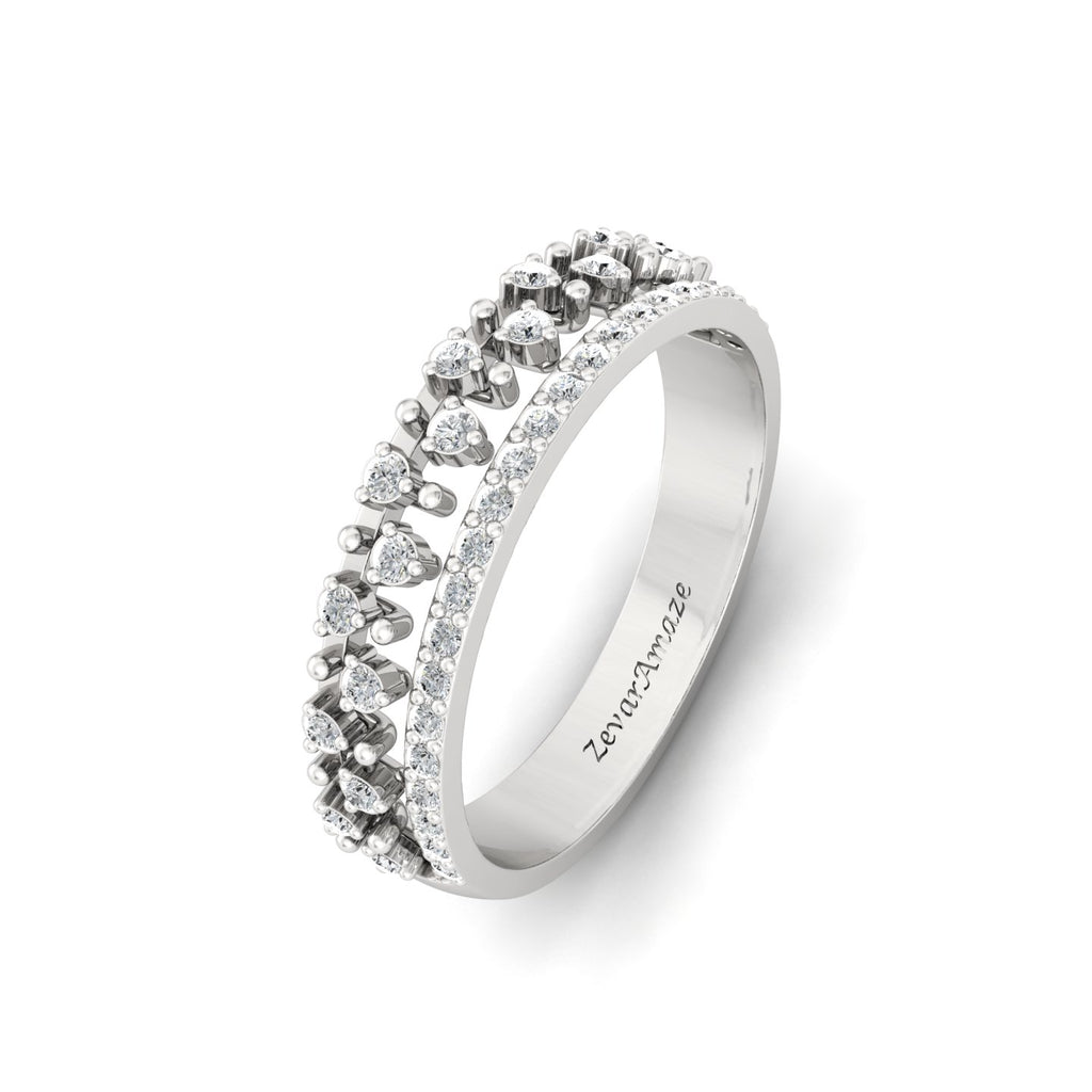 Cheerful Choli Silver Band Ring for Her
